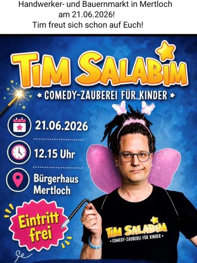 Das Plakat zeigt den Zauberer Tim Salabim