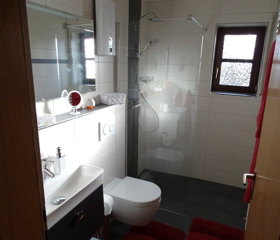 Salle de bain vue sur la porte