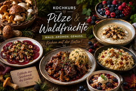 Ein Teller mit Spargel, kleinen Kartoffeln und einer Sauce, daneben gebratene Hähnchenstücke. Im Hintergrund sind Gewürzmühlen und rote Chilischoten sichtbar.