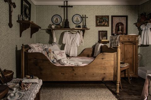 Ein Schlafzimmer im Heimatmuseum Christinas Stuben