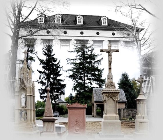 Weckbecker Grabstellen und Gebäude (Fotomontage)
