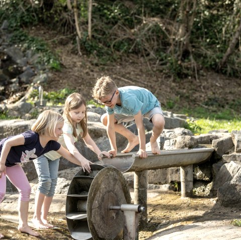Spaß am Wasserspielplatz Mertloch, © Eifel Tourismus GmbH, Dominik Ketz