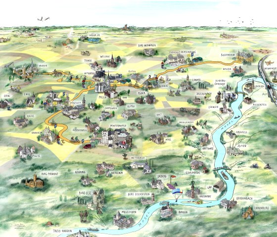 Karte Radweg, &copy; TI Maifeld