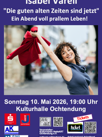 Plakat zur Veranstaltung mit Isabel Varell in Ochtendung.
