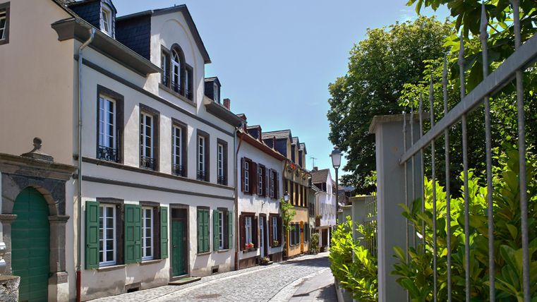 The photo shows a view of Herrenstraße.